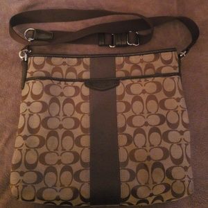Coach signature cross body bag
